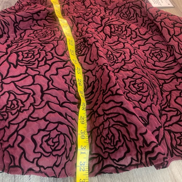 B Darlin fit and flare magenta black short dress floral print, Large,NWT - Picture 6 of 10